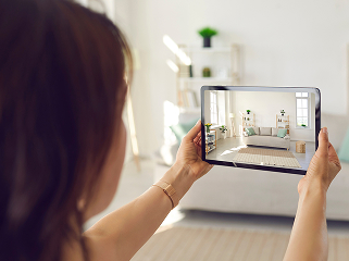 person using tablet
