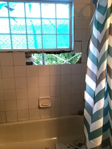 bathroom damage